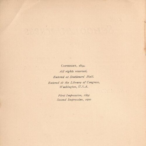 15.5 x 11.5 cm; [VII] p. + 167 p. + 1 p., p. [I] half-title page and bookplate CPC, p. [II] other works by the same author, p